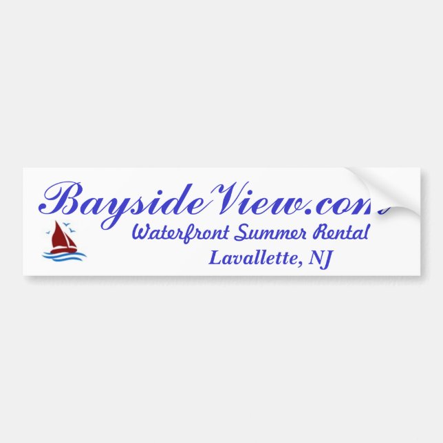 Autocollant De Voiture BaysideView.com Lavallette NJ (Devant)