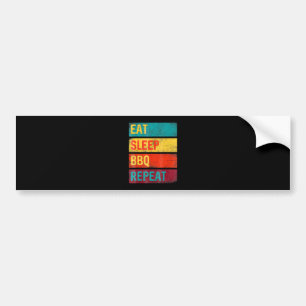 Autocollant De Voiture BBQ   Barbecue Grillades Cadeau Dormir BBQ