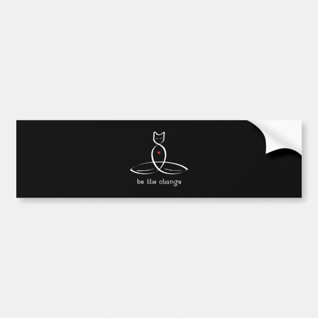 Autocollant De Voiture Be The Change - Fancy style text. (Devant)