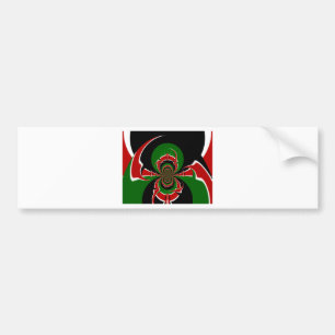 Autocollant De Voiture Beau drapeau Kenya noir rouge vert couleur design