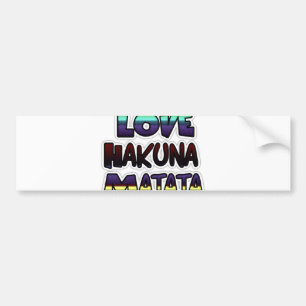 Autocollant De Voiture Beau Hakuna Matata Art Print