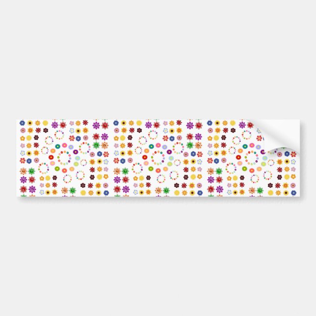 Autocollant De Voiture Beaucoup de fleurs (Devant)