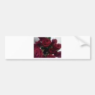 AUTOCOLLANT DE VOITURE BEAUX ROSES ROUGES