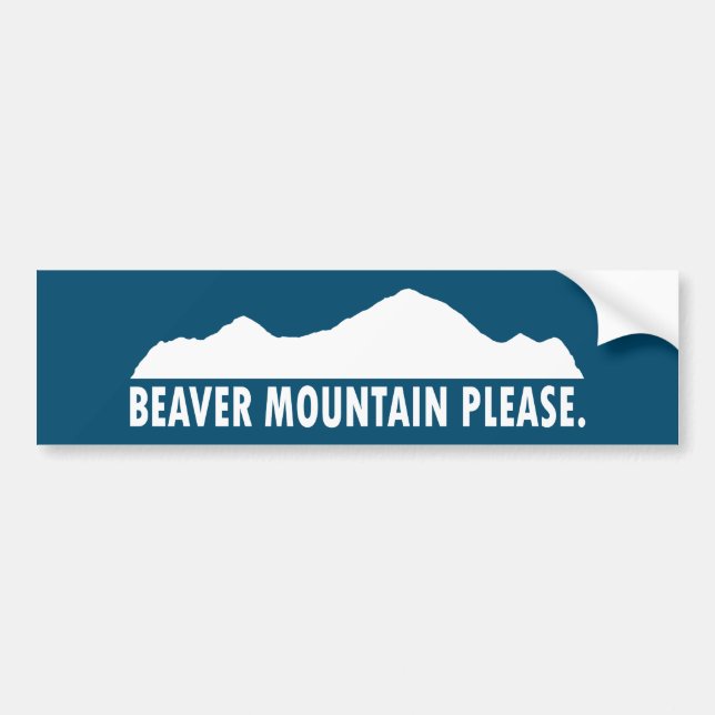 Autocollant De Voiture Beaver Mountain Resort (Devant)