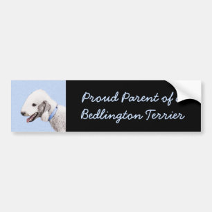 Autocollant De Voiture Bedlington Terrier Peinture - Art Chien original