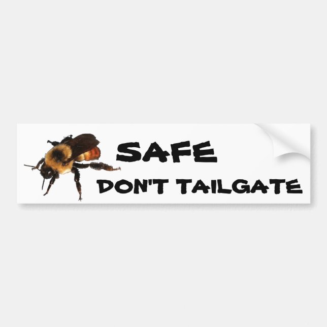 Autocollant De Voiture "Bee" Safe, Don't Tailgate (Devant)