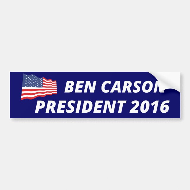 Autocollant De Voiture Ben Carson pour le président (Devant)