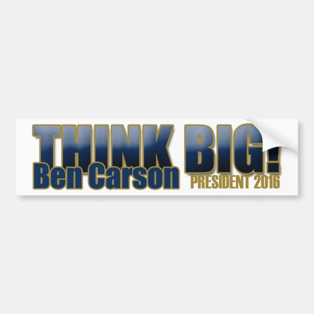 Autocollant De Voiture Ben Carson pour le président (Devant)