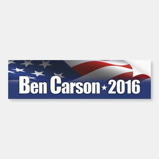 Autocollant De Voiture Ben Carson - président 2016 (Devant)