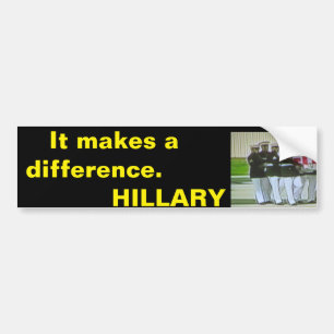 Autocollant De Voiture Benghazi. Il fait une différence. Hillary