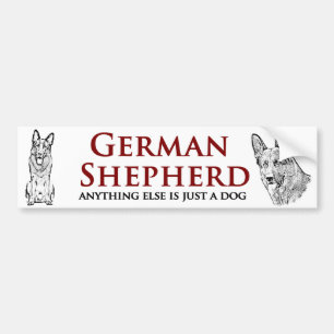 Autocollant De Voiture Berger allemand - adhésif pour pare-chocs