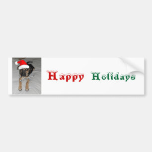 Autocollant De Voiture Berger allemand Santa Hat