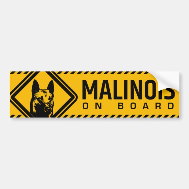 Autocollant De Voiture Berger belge - adhésif pour pare-chocs de Malinois (Devant)