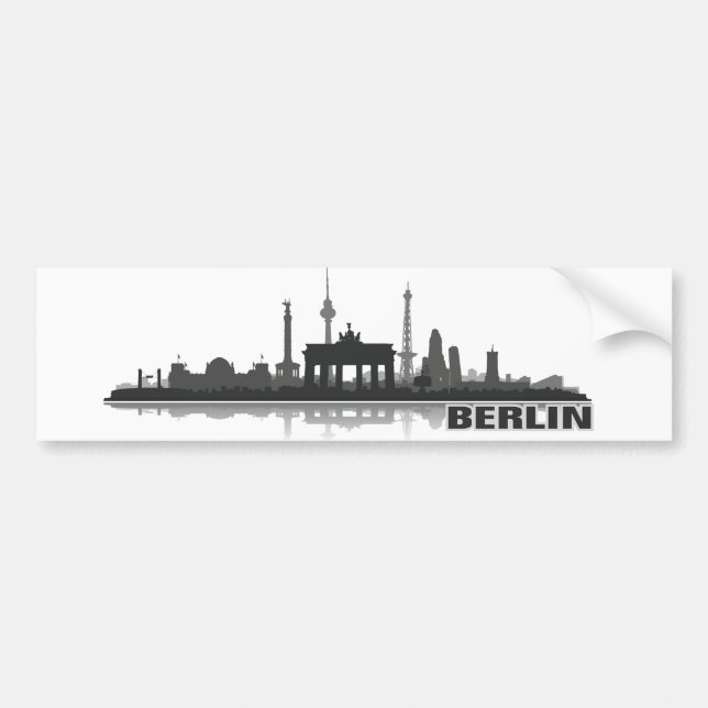 Autocollant De Voiture Berlin Skyline (Devant)