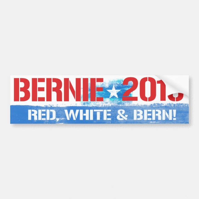 Autocollant De Voiture Bernie 2016 - Blanc rouge et ponceuses de Berne - (Devant)