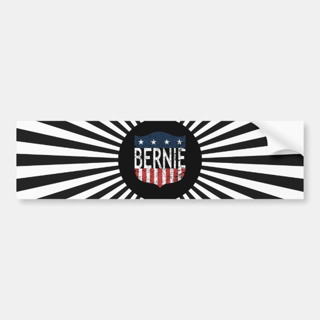 Autocollant De Voiture BERNIE étoiles et rayures (Devant)