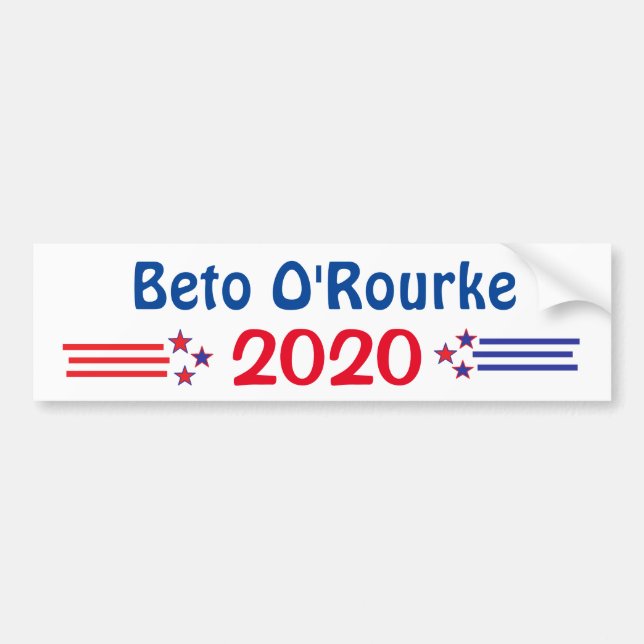 Autocollant De Voiture Beto O'Rourke à la présidence 2020 (Devant)