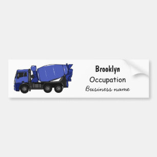 Autocollant De Voiture Béton mélange camion de transport caricature