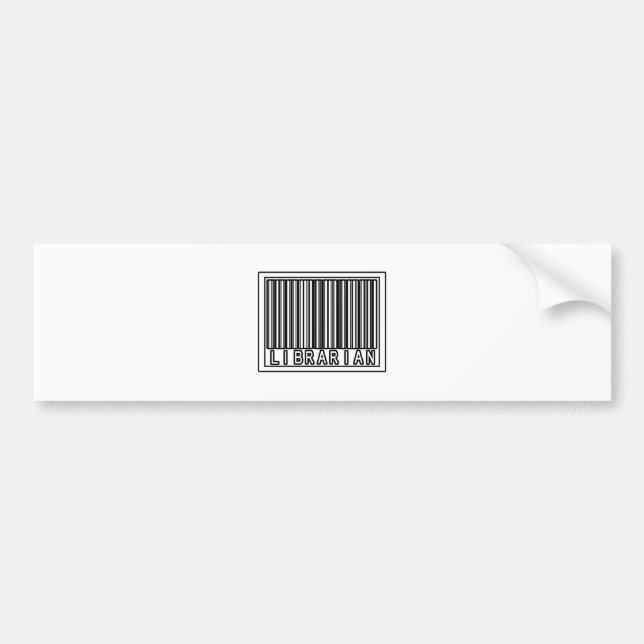Autocollant De Voiture Bibliothécaire de codes à barres (Devant)