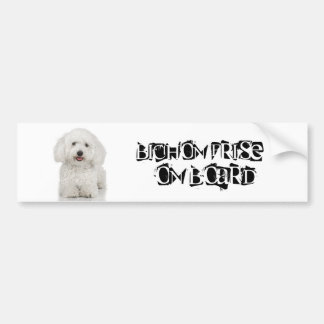 Autocollant De Voiture Bichon Frise à bord