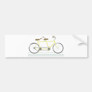 Autocollant De Voiture Bicyclette tandem