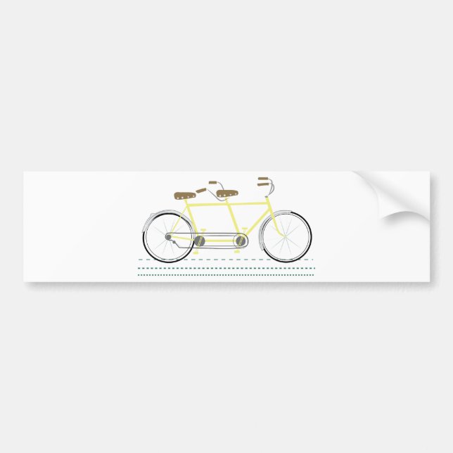 Autocollant De Voiture Bicyclette tandem (Devant)