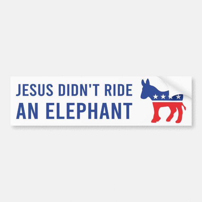 Autocollant De Voiture Biden 2020 - Jésus n'a pas couru un éléphant (Devant)