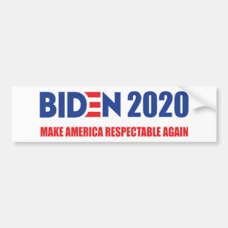 Autocollant De Voiture Biden 2020 rend l'Amérique respectable à nouveau