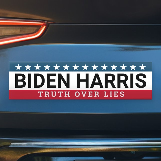 Autocollant De Voiture Biden Harris 2020 2024 - Truth Over Lies (Biden Harris Bumper Sticker)