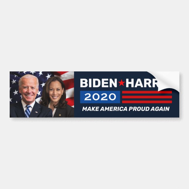 Autocollant De Voiture Biden Harris 2020 Patriotic Photo Custom Campaign (Devant)