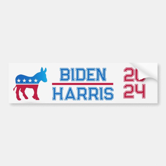 Autocollant De Voiture Biden Harris 2024 (Devant)