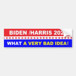 Autocollant De Voiture Biden Harris Quelle Mauvaise Idée