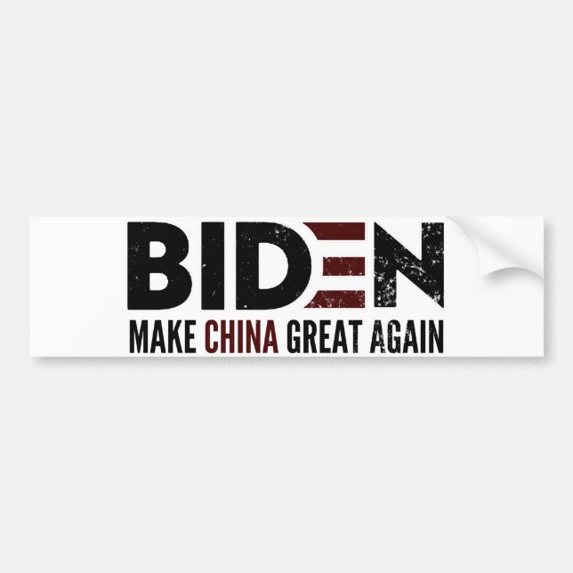 Autocollant De Voiture Biden rend sa grandeur à la Chine (Devant)
