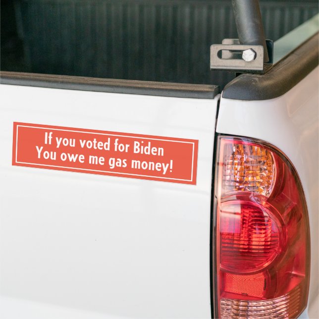Autocollant De Voiture Biden Voter - Sticker de pare-chocs d'argent de ga (Sur camion)