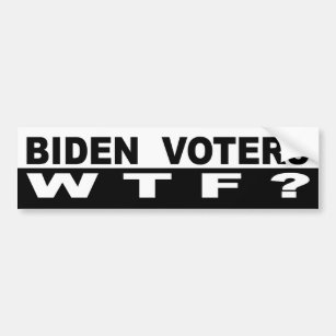 Autocollant De Voiture Biden Voters WTF?