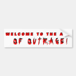 Autocollant De Voiture Bienvenue à l'ère de l'indignation rouge