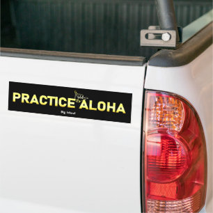 Autocollant De Voiture Big Island Practice Aloha Golden Shaka Hang