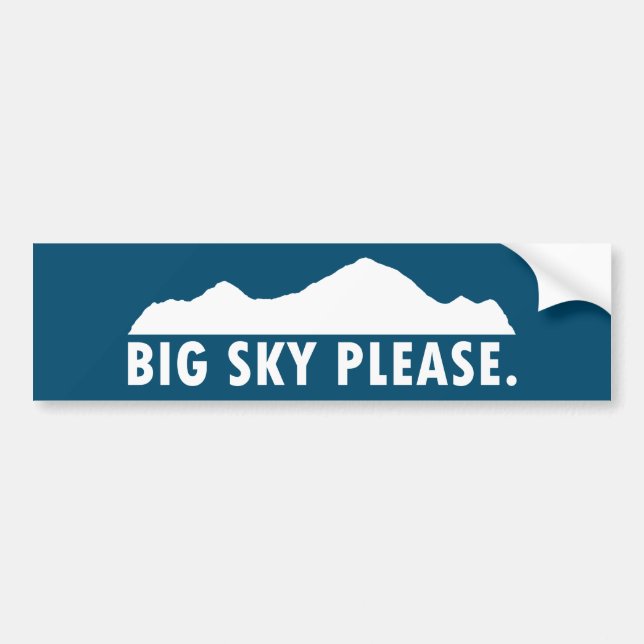 Autocollant De Voiture Big Sky S'Il Vous Plaît (Devant)