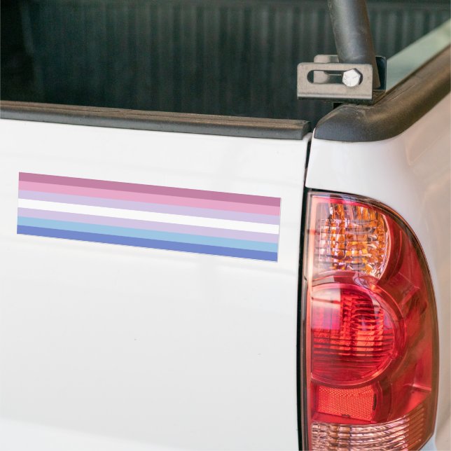 Autocollant De Voiture Bigender Pride (Sur camion)