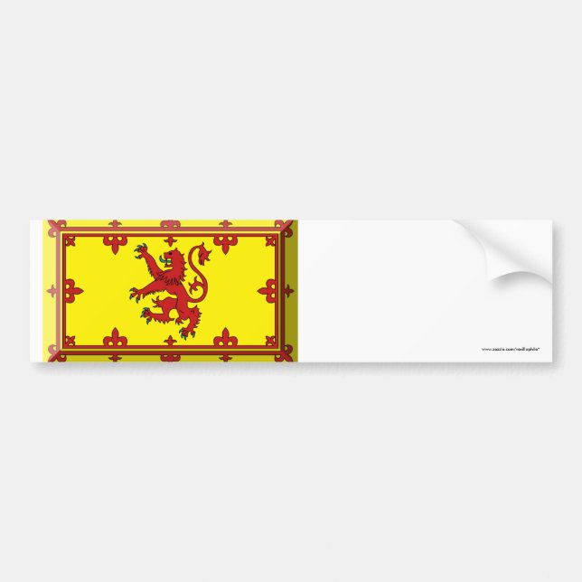 Autocollant De Voiture Bijou de drapeau de lion de l'Ecosse (Devant)