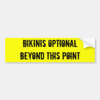 Autocollant De Voiture Bikinis OptionalBeyond ce point