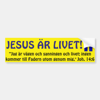 Autocollant De Voiture Bildekal, Sverige, Jesus är Livet.