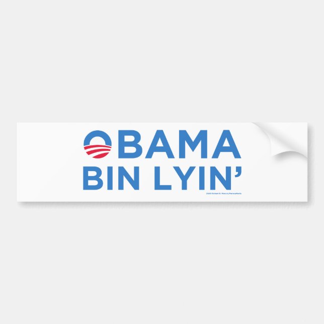 Autocollant De Voiture Bin Lyin d'Obama (Devant)
