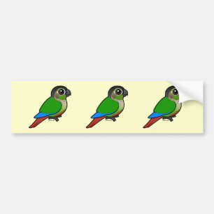 Autocollant De Voiture Birdorable Conure Vert-cheeked