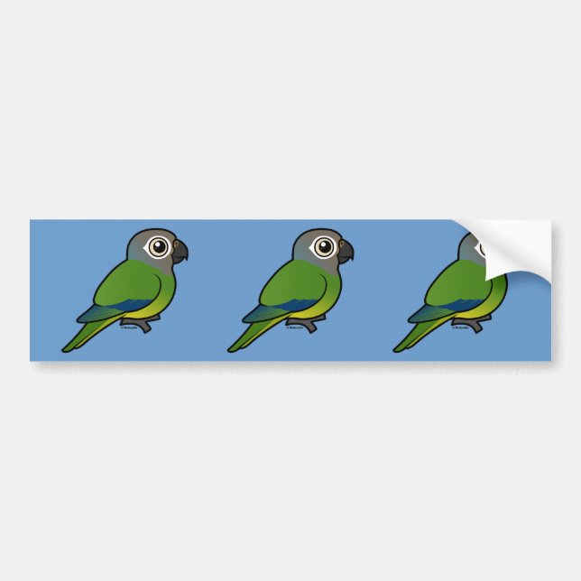 Autocollant De Voiture Birdorable Sombre-a dirigé Conure (Devant)