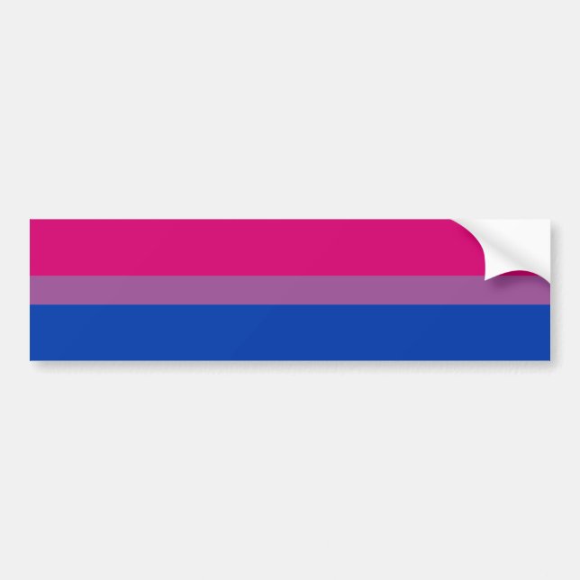 Autocollant De Voiture Bisexual Flag & Pride communauté /voiture genre (Devant)