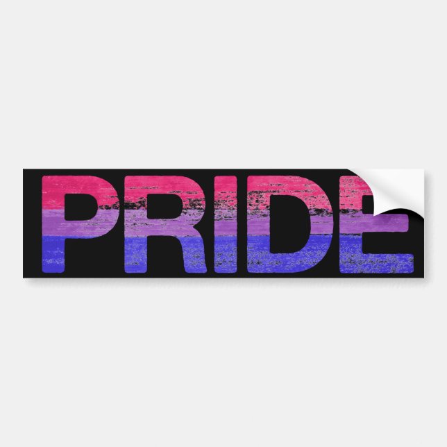 Autocollant De Voiture Bisexual Pride Sticker (Devant)