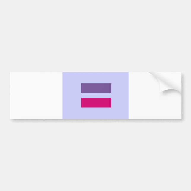 Autocollant De Voiture bisexuel gai d'égalité de mariage de symbole de (Devant)