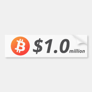 Autocollant De Voiture Bitcoin 1,0 M$ (1 000 000 $) Un Million