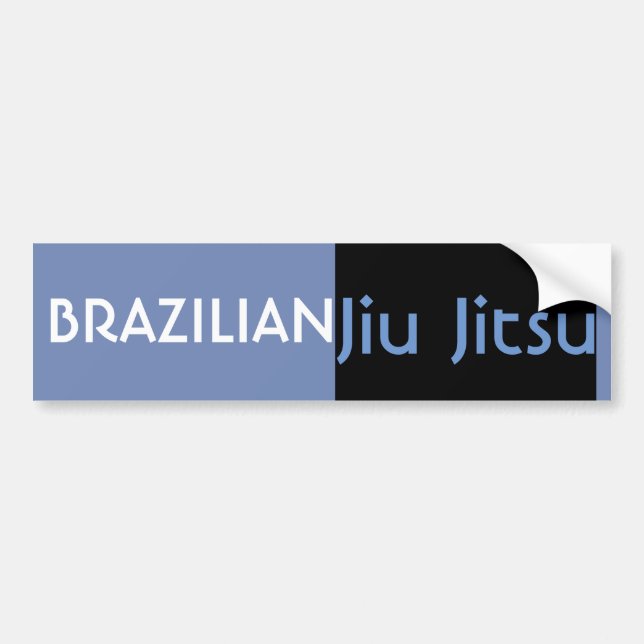 Autocollant De Voiture BJJ Blue Belt Bumper Sticker (Devant)